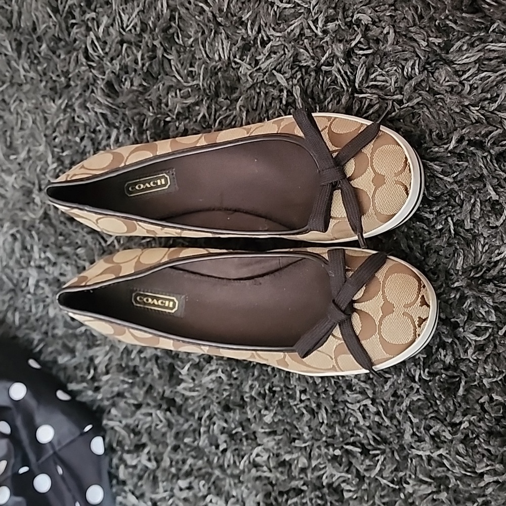 Coach Womens Signature C Brown - Diaz - Platform Sporty Ballet Shoe - Size 9